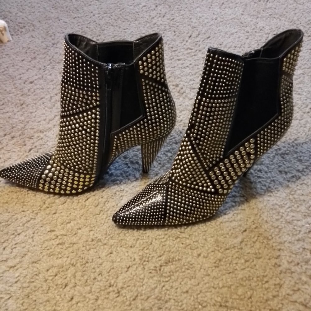 Jeffrey Campbell gold studded size 9.5 boots